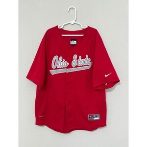Nike Ohio State Buckeyes Full-Button Baseball Kids Jersey Size Youth Medium